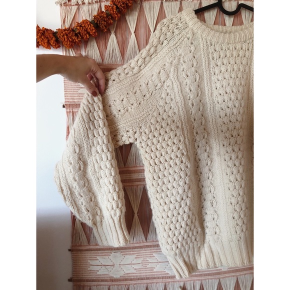 Lands End Fisherman Sweater - Picture 2 of 5